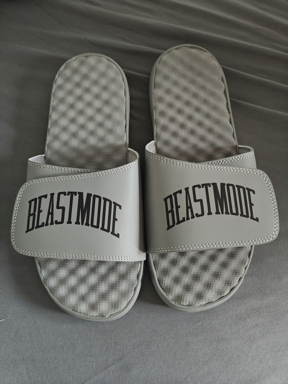 Men's Gray BeastMode iSlide Sandals - Adjustable Strap